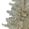 6ft. Pre-Lit Silver Champagne Tinsel Artificial Christmas Tree, Clear Lights
